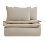 Dusklia - Margot 200 Thread Count Duvet Cover & Pillowcase Set - Natural