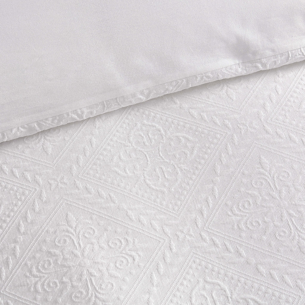 Dusklia - Margot 200 Thread Count Duvet Cover & Pillowcase Set - White
