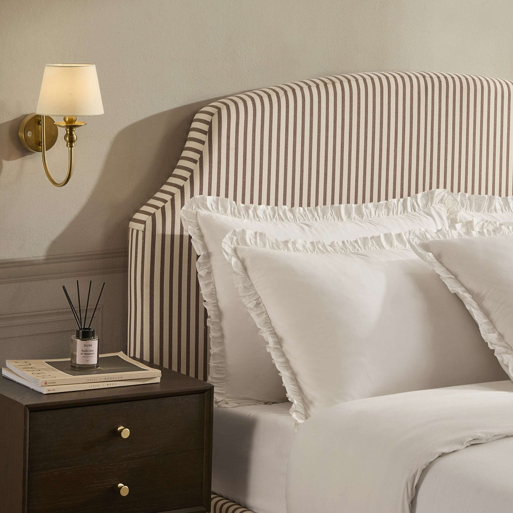 Dusklia - Marion 200 Thread Count Ruffle Edge Duvet Cover - Ecru