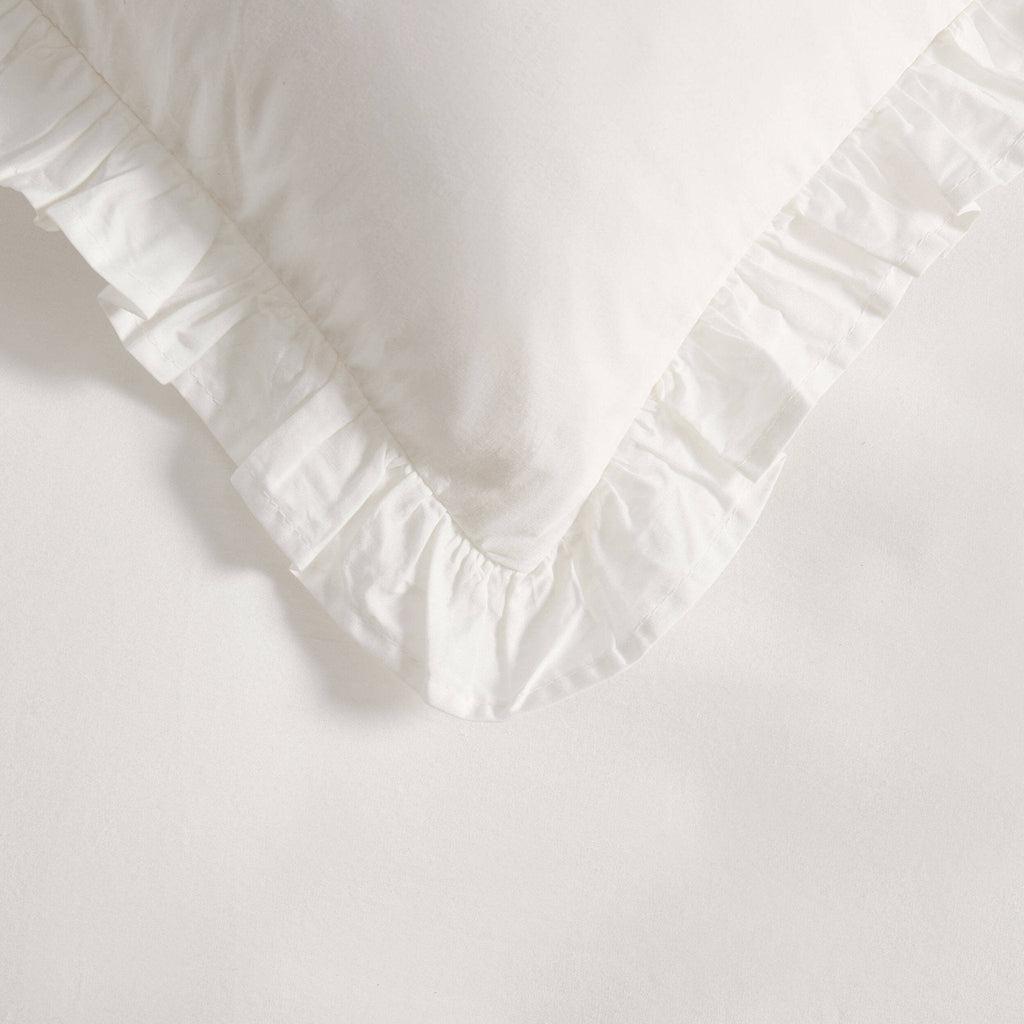 Dusklia - Marion 200 Thread Count Ruffle Edge Duvet Cover - Ecru