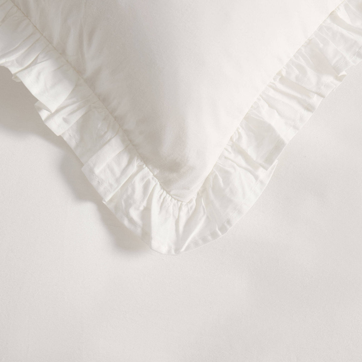 Dusklia - Marion 200 Thread Count Ruffle Edge Duvet Cover - Ecru