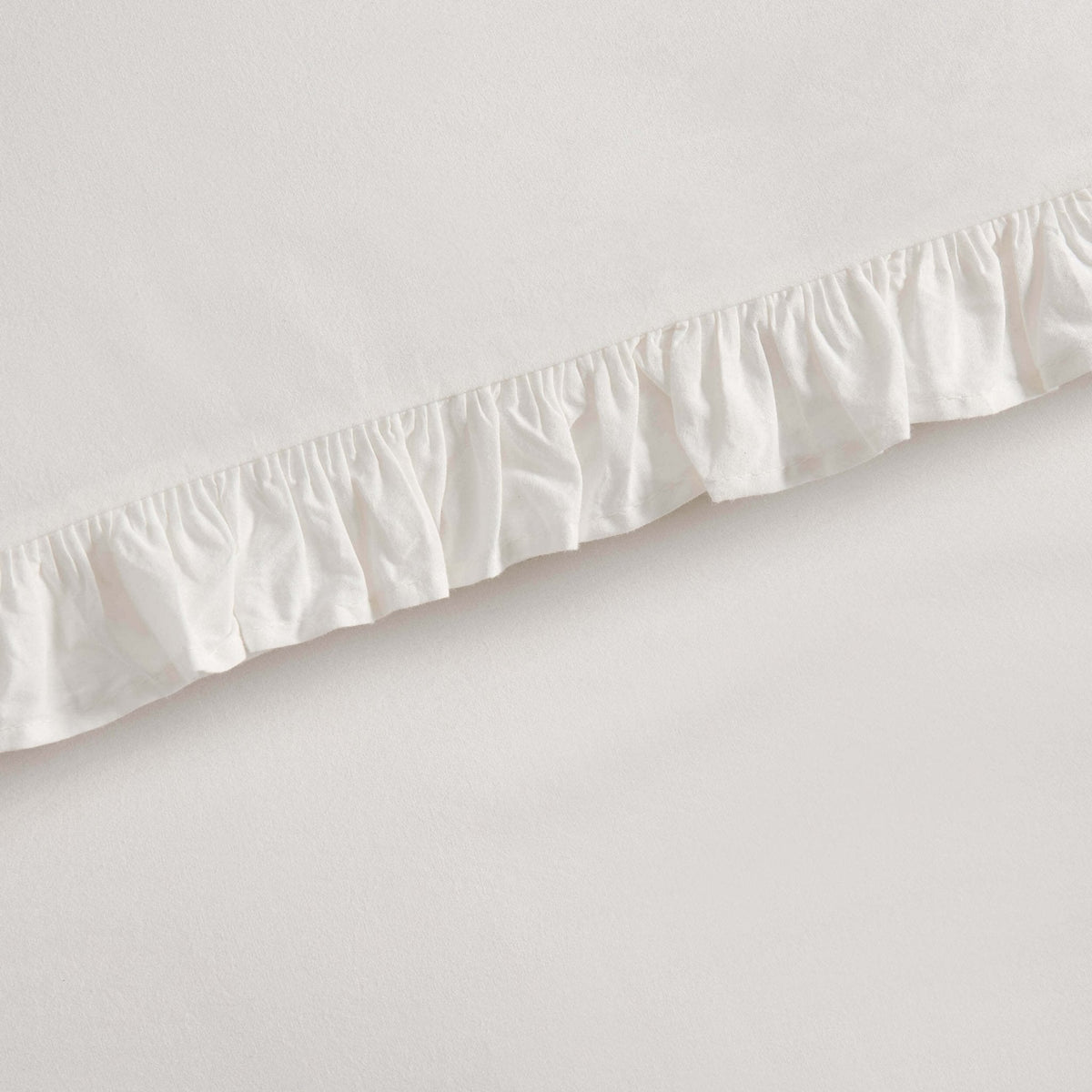 Dusklia - Marion 200 Thread Count Ruffle Edge Duvet Cover - Ecru