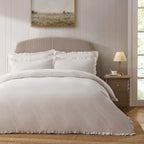 Dusklia - Marion 200 Thread Count Ruffle Edge Duvet Cover - Ecru