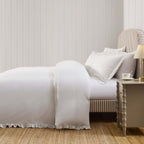 Dusklia - Marion 200 Thread Count Ruffle Edge Duvet Cover - Ecru