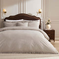Dusklia - Marion 200 Thread Count Ruffle Edge Duvet Cover - Sand