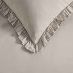 Dusklia - Marion 200 Thread Count Ruffle Edge Duvet Cover - Sand