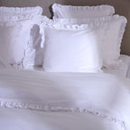 Dusklia - Marion 200 Thread Count Ruffle Edge Duvet Cover - Ecru