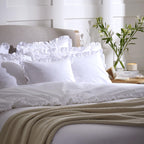 Dusklia - Marion 200 Thread Count Ruffle Edge Duvet Cover - Ecru
