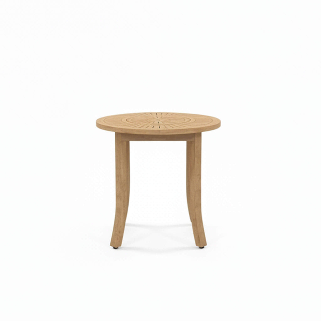 Dusklia - Maris Outdoor 2 Seater Round Bistro Dining Table and Chairs - Natural