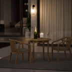 Dusklia - Maris Outdoor 2 Seater Round Bistro Dining Table and Chairs - Natural