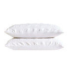 Dusklia - Marissa 100% Cotton Seersucker Check Duvet Cover & Pillowcase Set - White