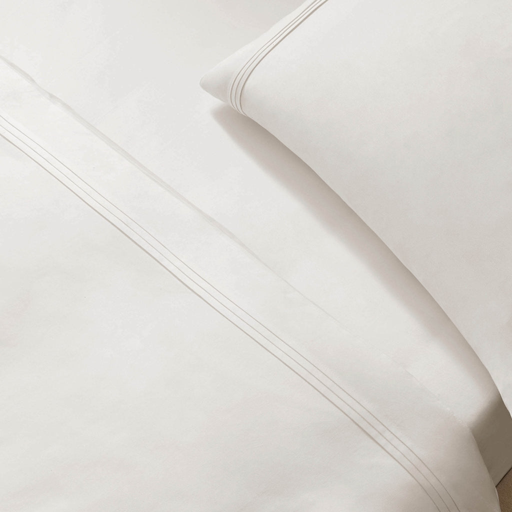 Dusklia - Marlowe 600 Thread Count Fitted Sheet - White