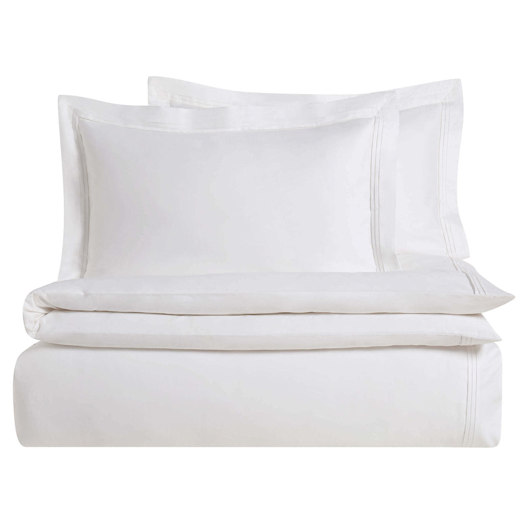 Dusklia - Marlowe 600 Thread Count Pair of Oxford Pillowcases - White