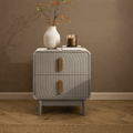 Dusklia - Marnie 2 Drawer Bedside Table - Taupe