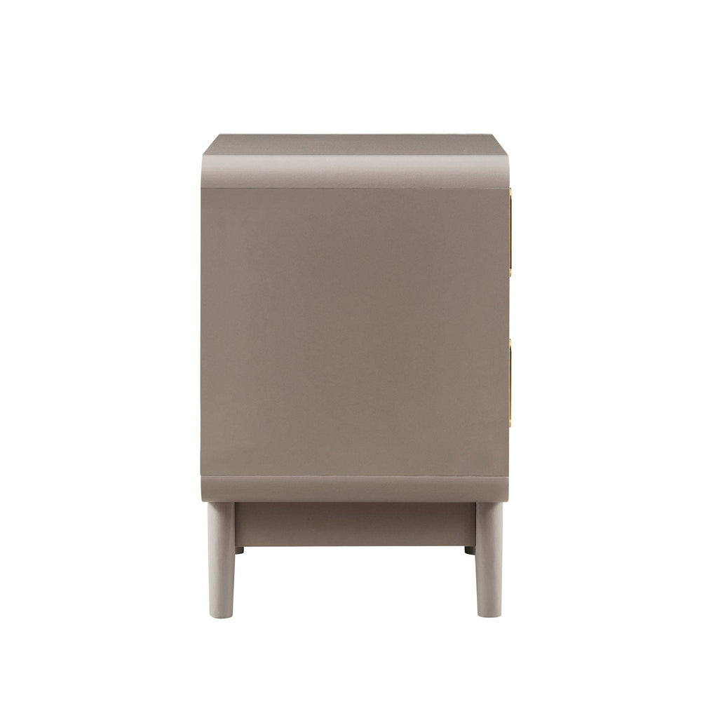 Dusklia - Marnie 2 Drawer Bedside Table - Taupe