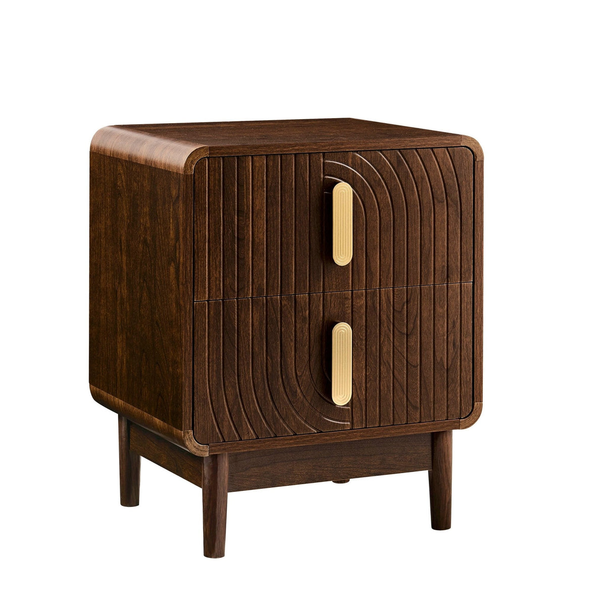Dusklia - Marnie 2 Drawer Bedside Table - Walnut