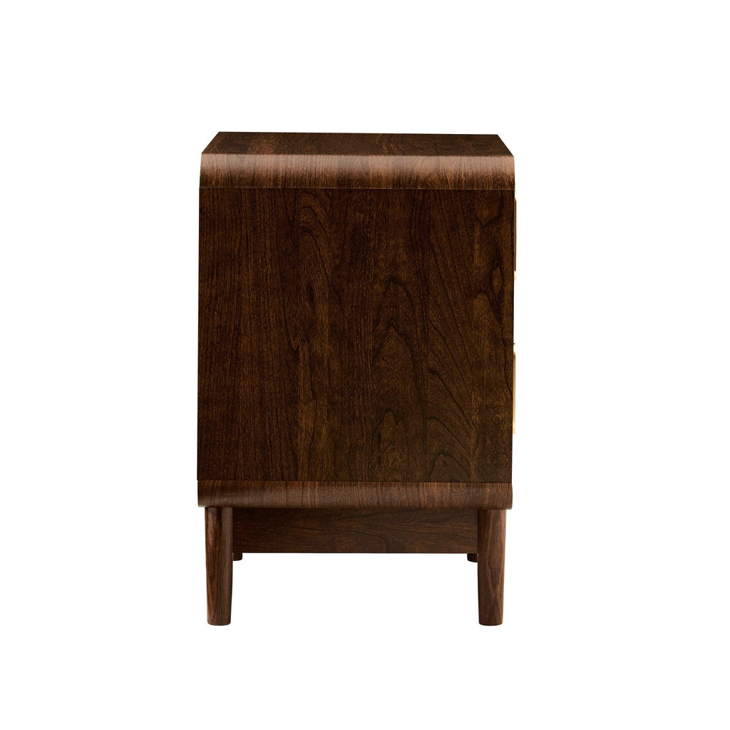 Dusklia - Marnie 2 Drawer Bedside Table - Walnut