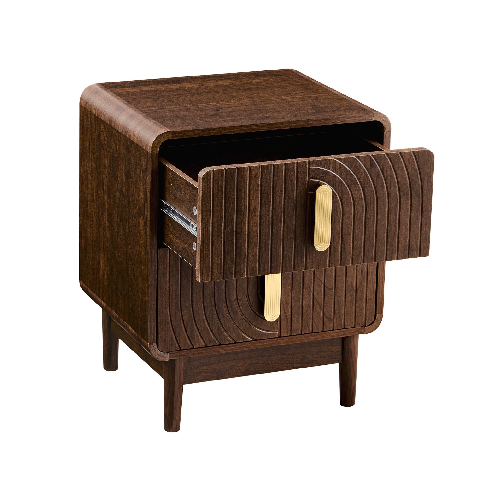 Dusklia - Marnie 2 Drawer Bedside Table - Walnut