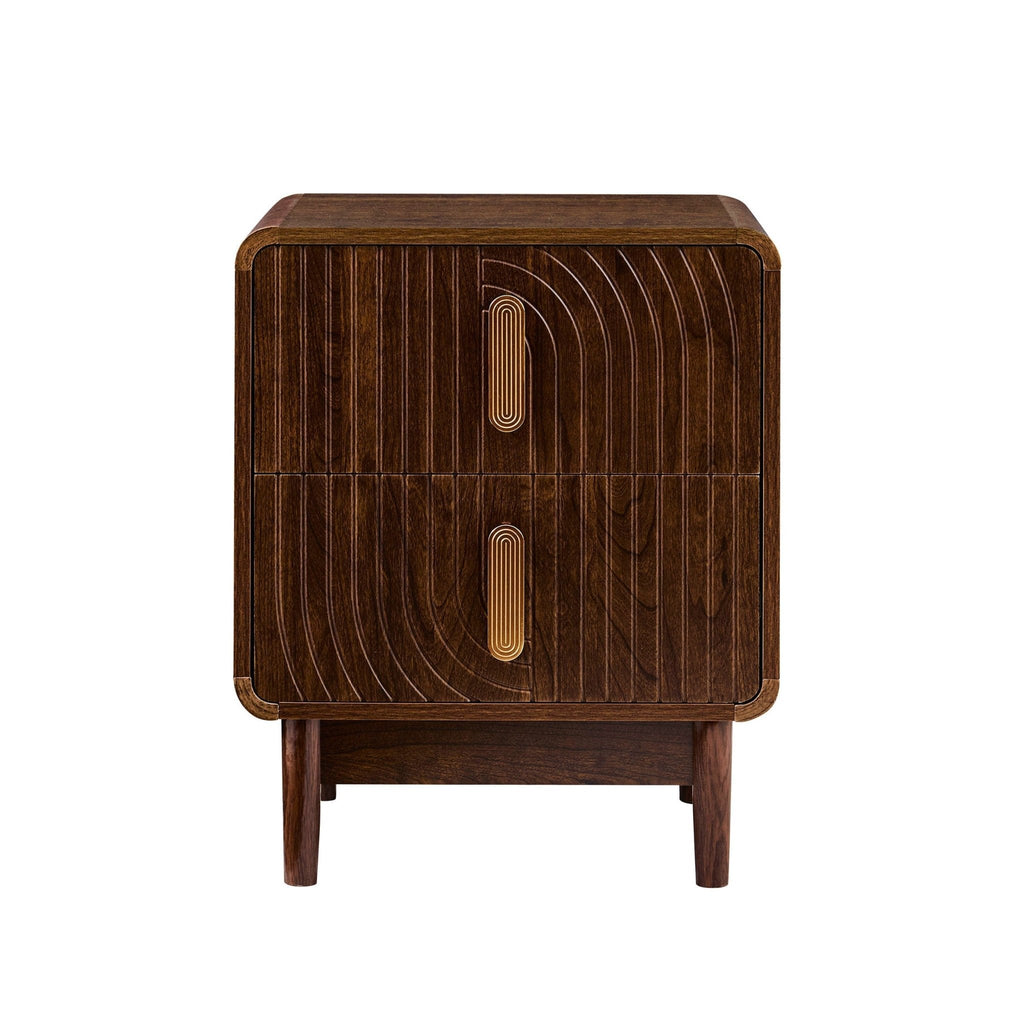 Dusklia - Marnie 2 Drawer Bedside Table - Walnut