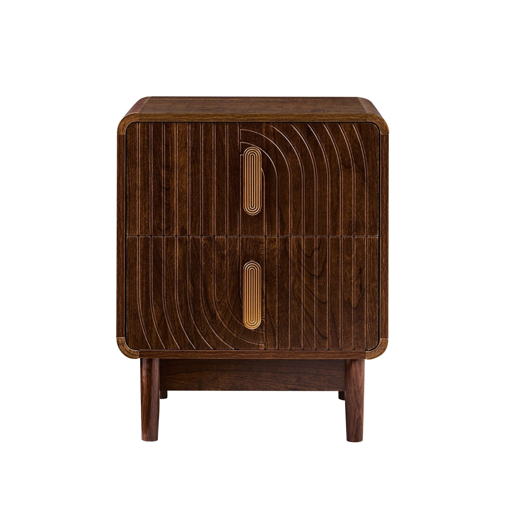 Dusklia - Marnie 2 Drawer Bedside Table - Walnut