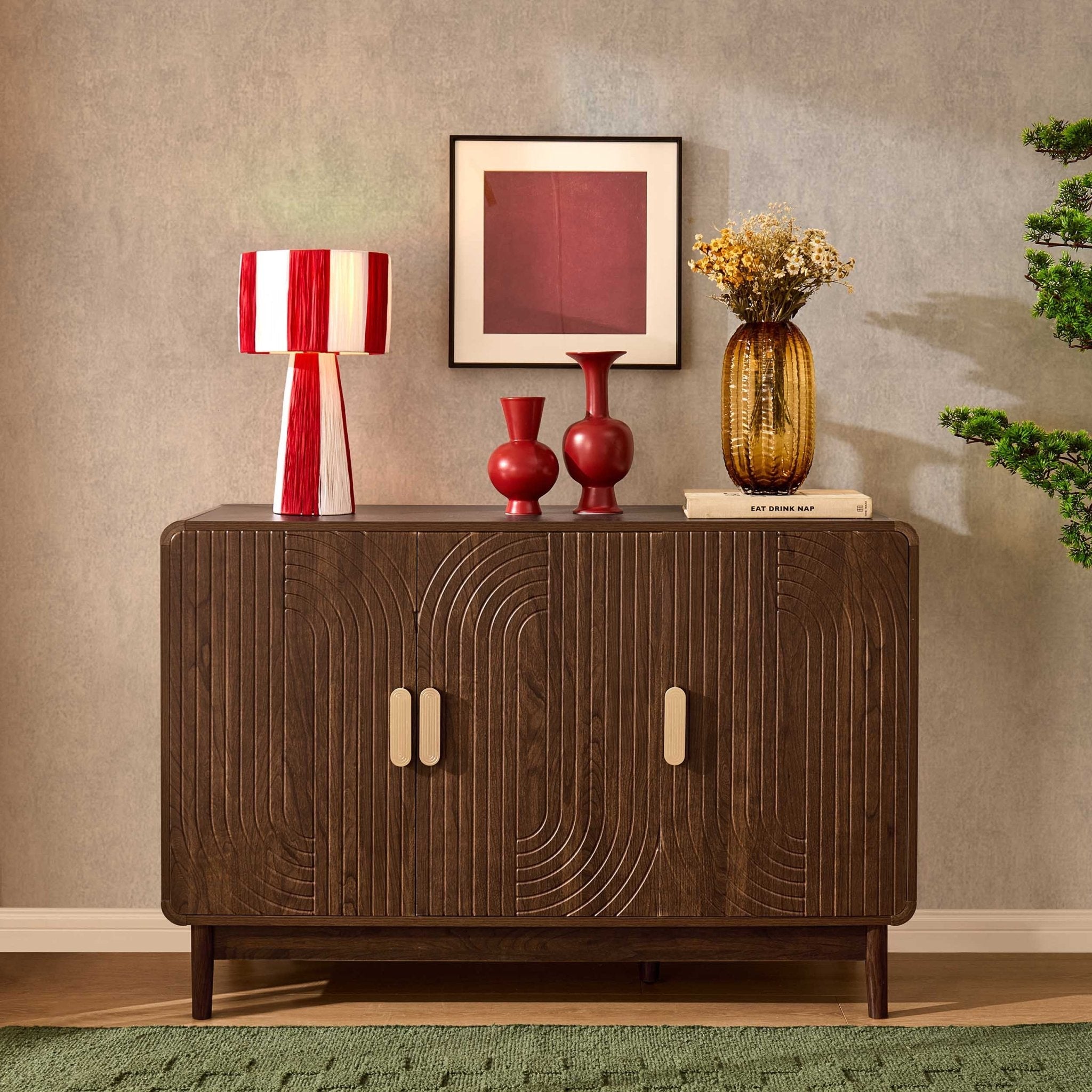 Dusklia - Marnie 3 Door Sideboard - Walnut