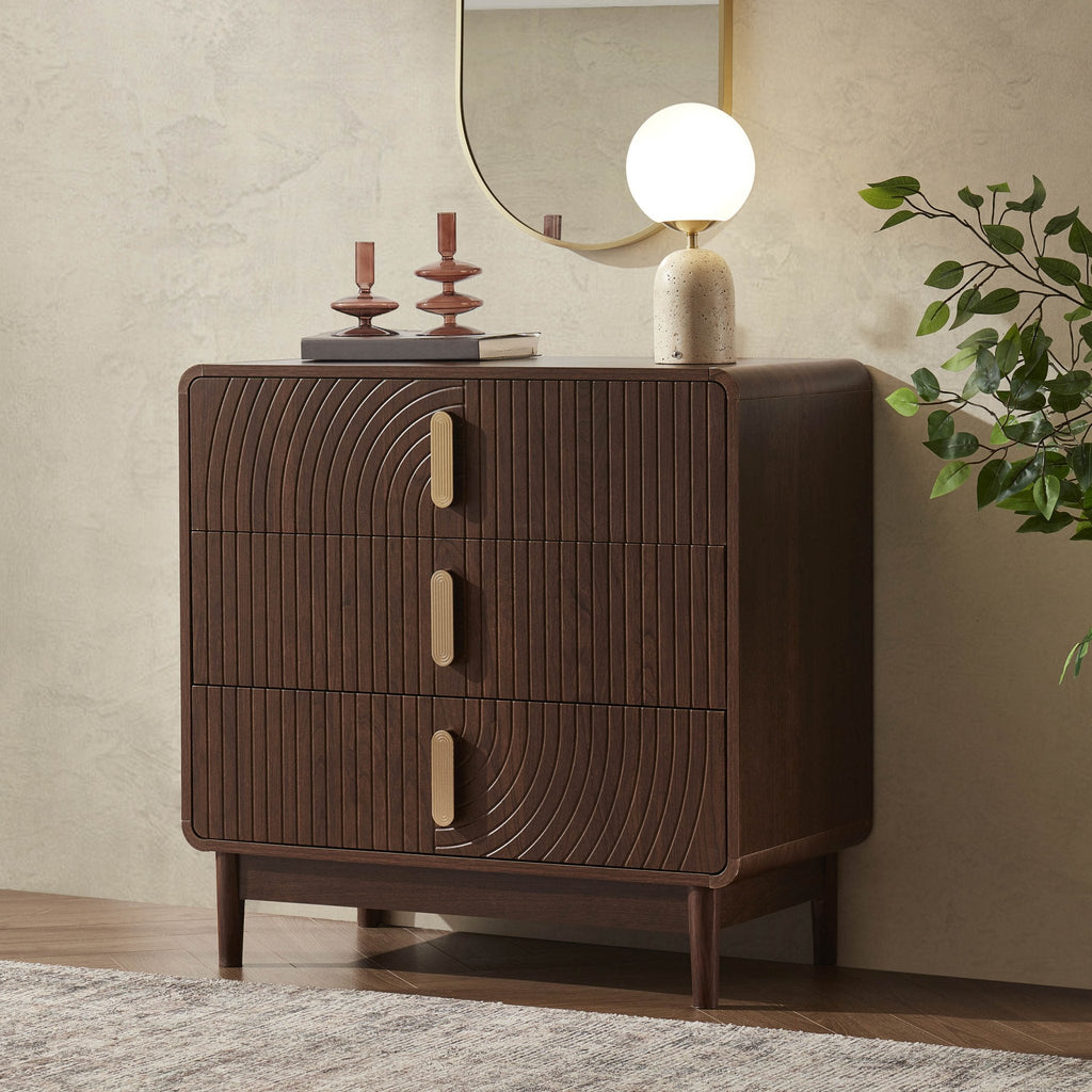 Dusklia - Marnie 3 Drawer Chest - Walnut