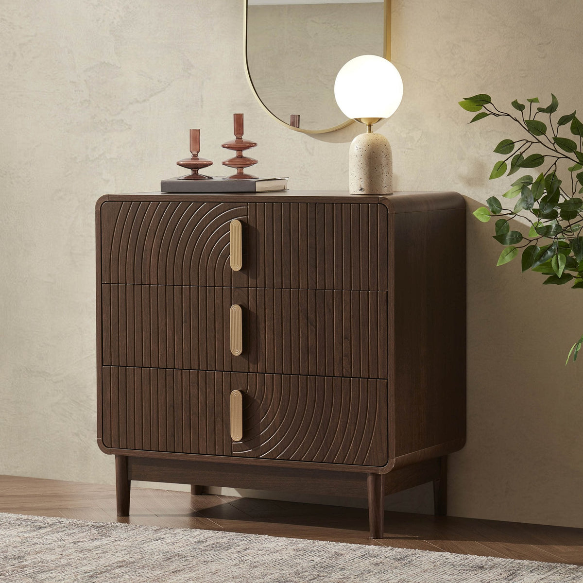 Dusklia - Marnie 3 Drawer Chest - Walnut
