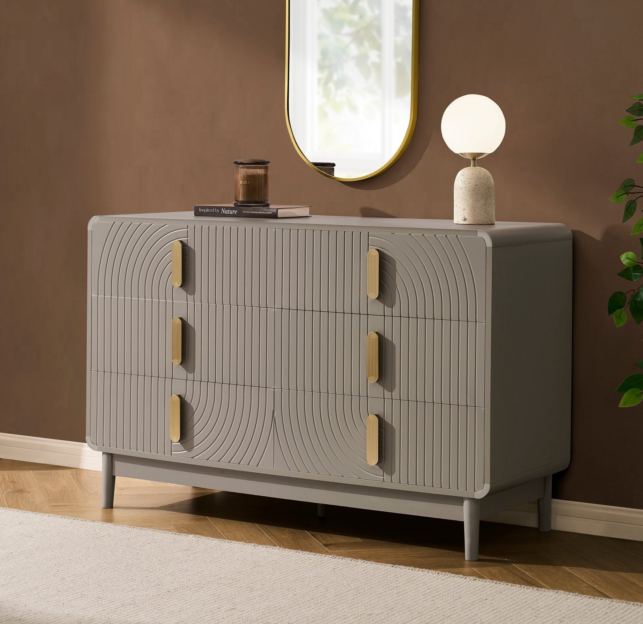 Dusklia - Marnie 6 Drawer Chest - Taupe