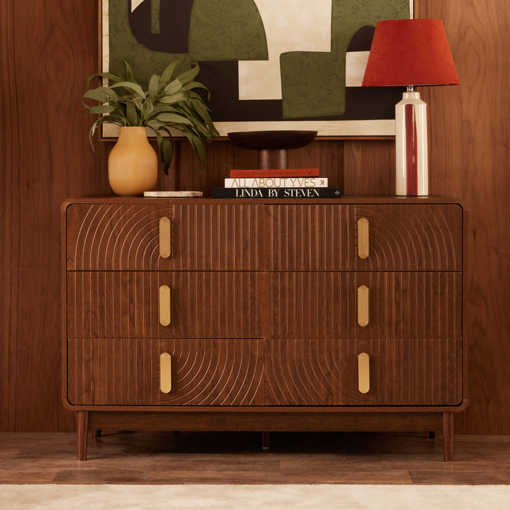 Dusklia - Marnie 6 Drawer Chest - Walnut