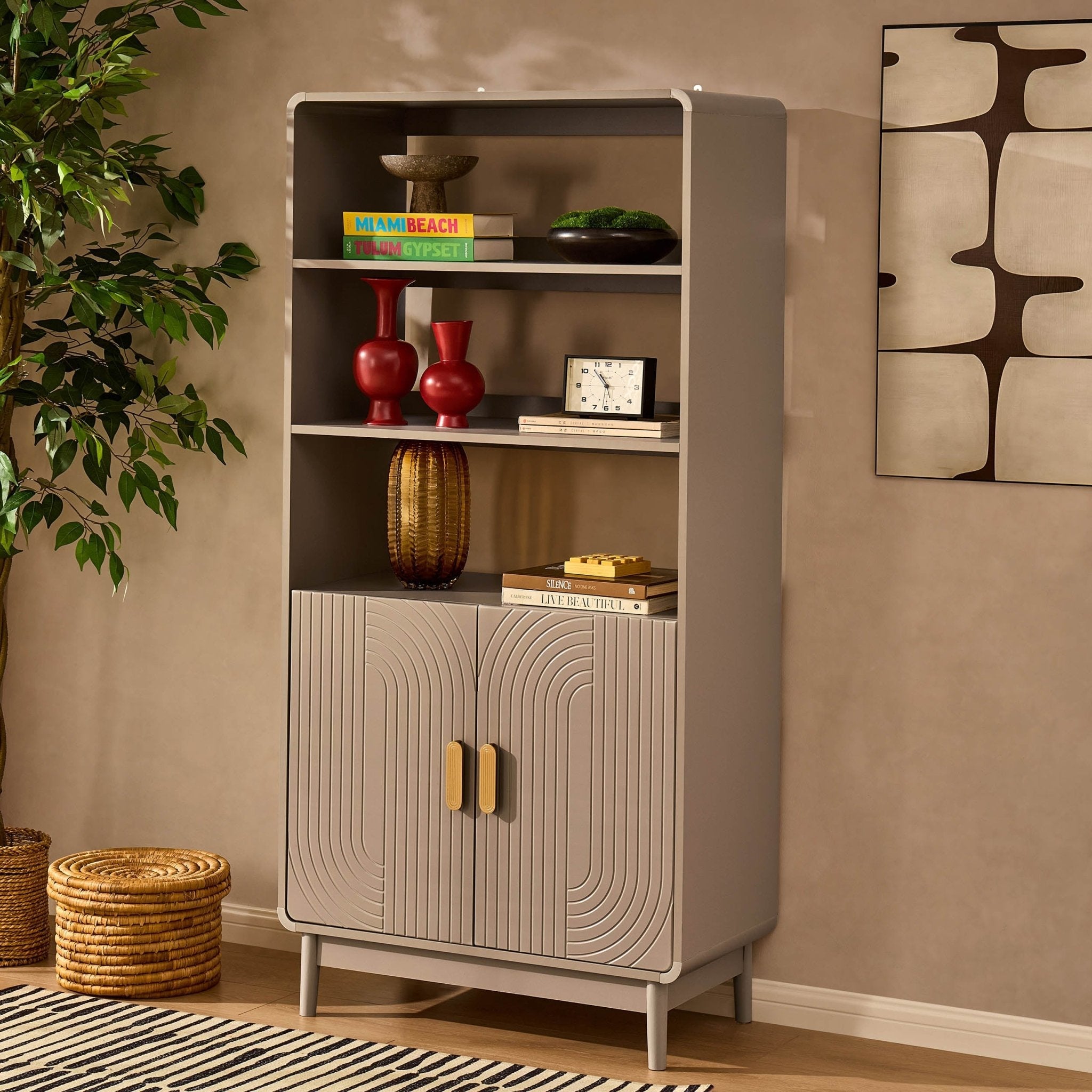Dusklia - Marnie Bookshelf - Taupe