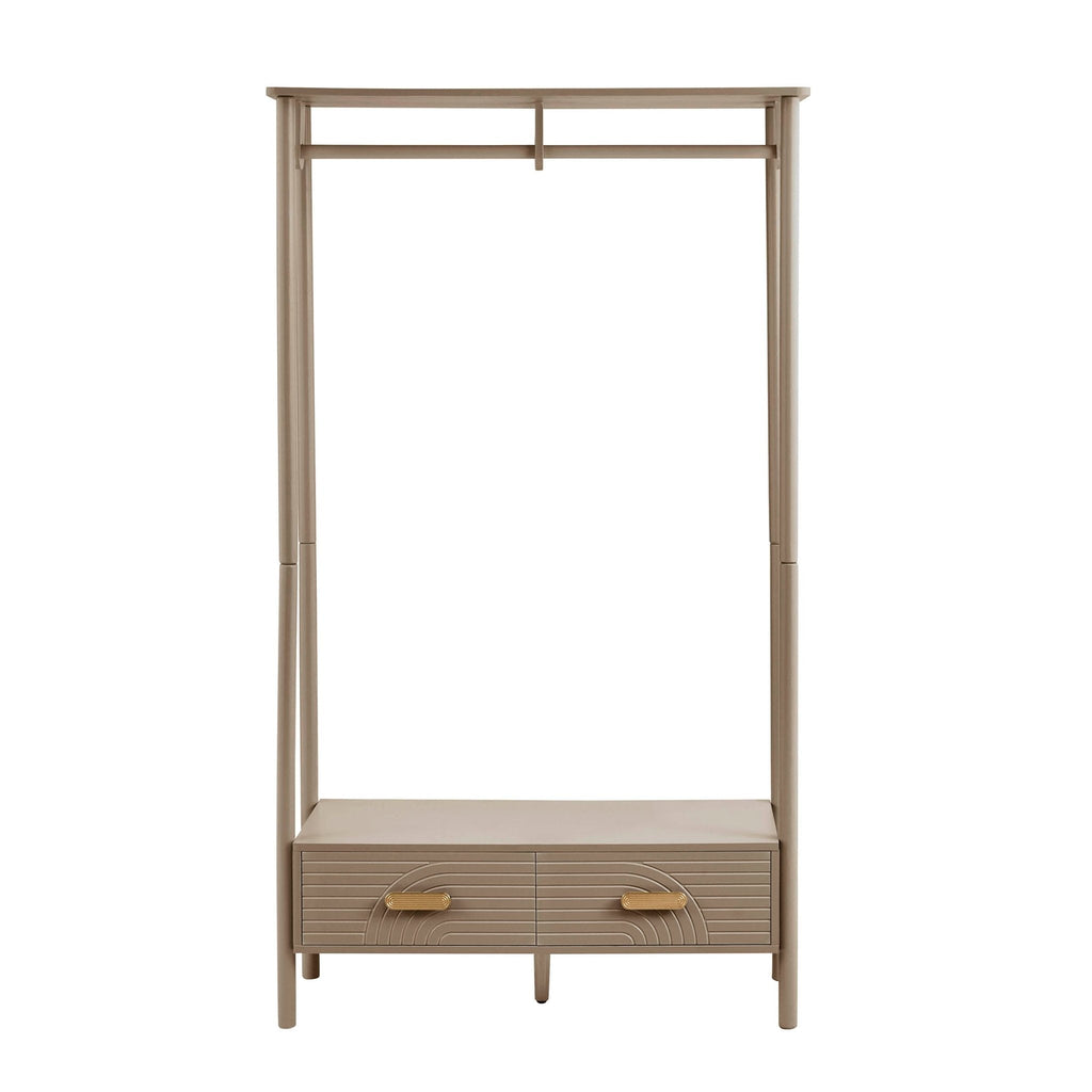 Dusklia - Marnie Clothes Rail With Drawers - Taupe