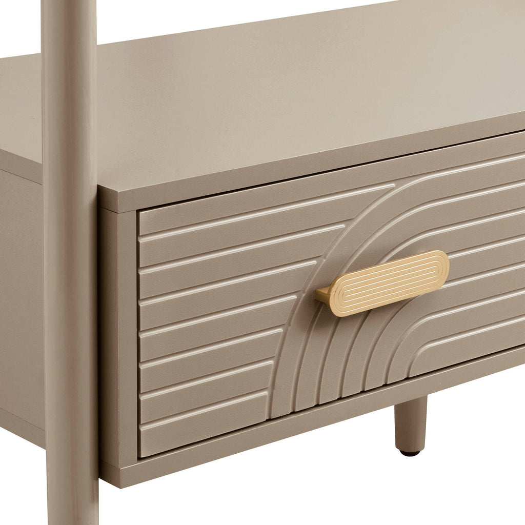 Dusklia - Marnie Clothes Rail With Drawers - Taupe
