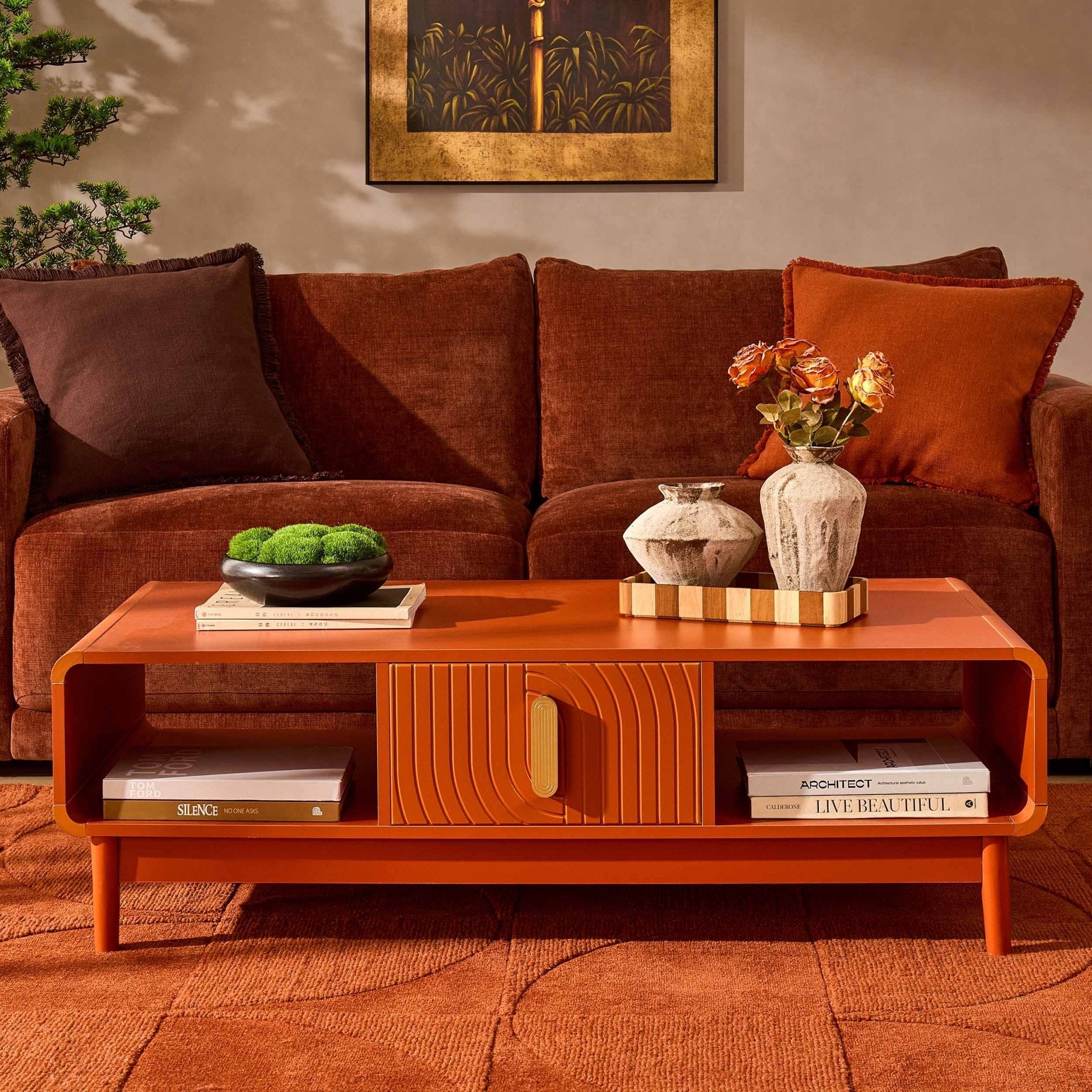 Dusklia - Marnie Coffee Table - Burnt Orange