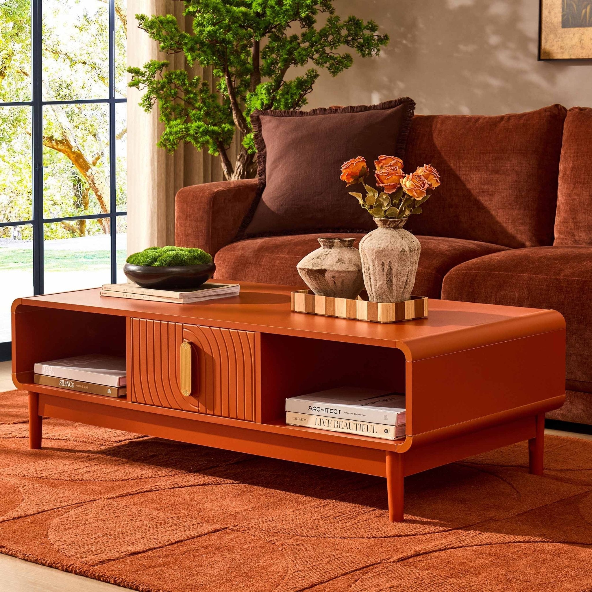 Dusklia - Marnie Coffee Table - Burnt Orange