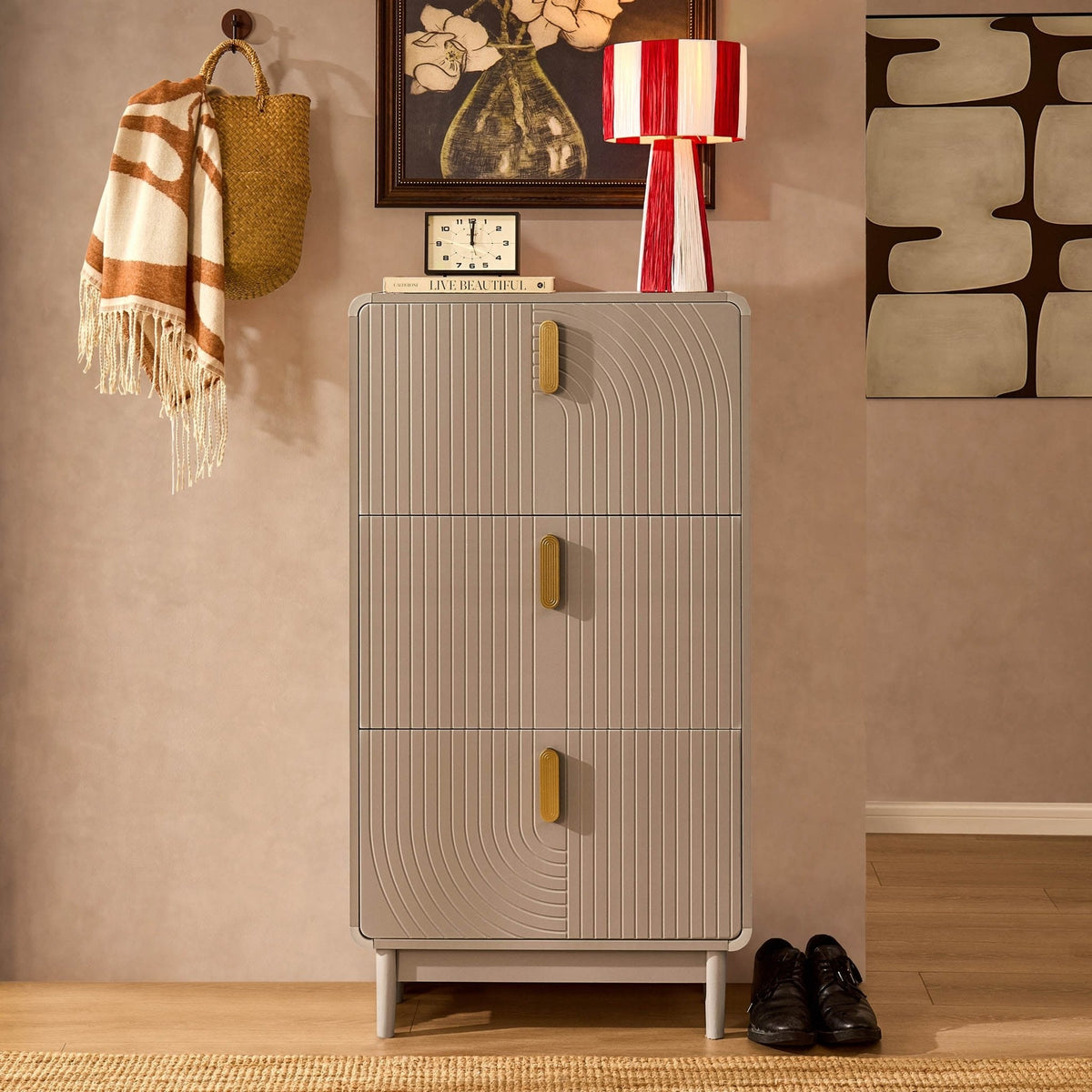 Dusklia - Marnie Shoe Storage - Taupe