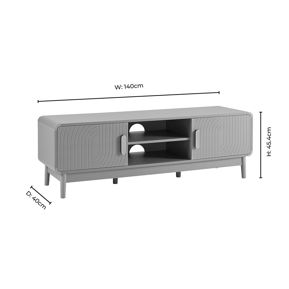 Dusklia - Marnie Tv Unit for TVs up to 60 - Walnut