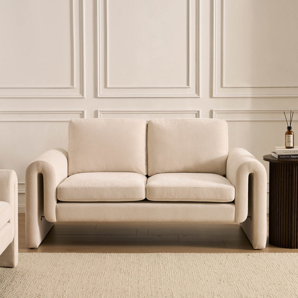 Dusklia - Marseille 2 Seater Sofa - Chenille Ivory
