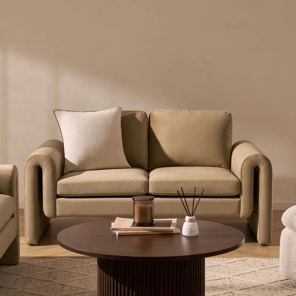 Dusklia - Marseille 2 Seater Sofa - Latte