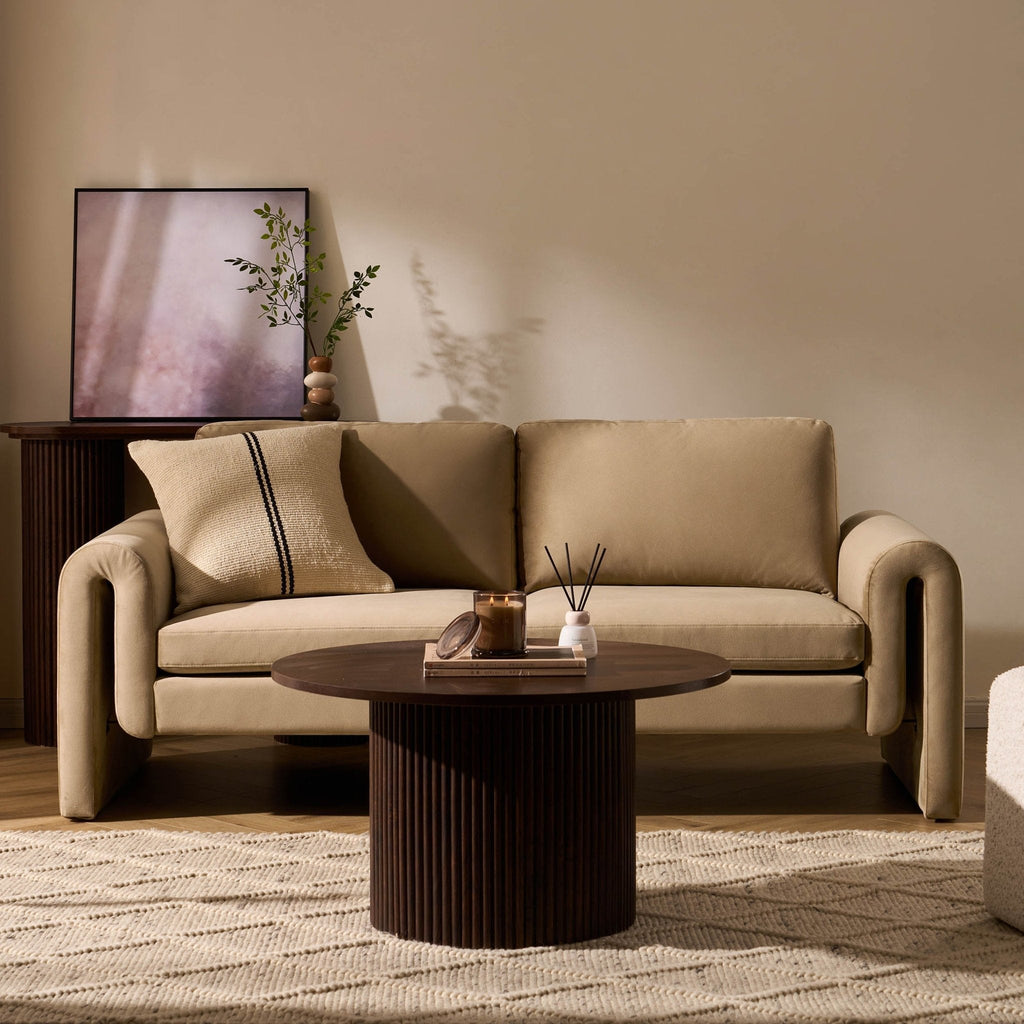 Dusklia - Marseille 3 Seater Sofa - Latte