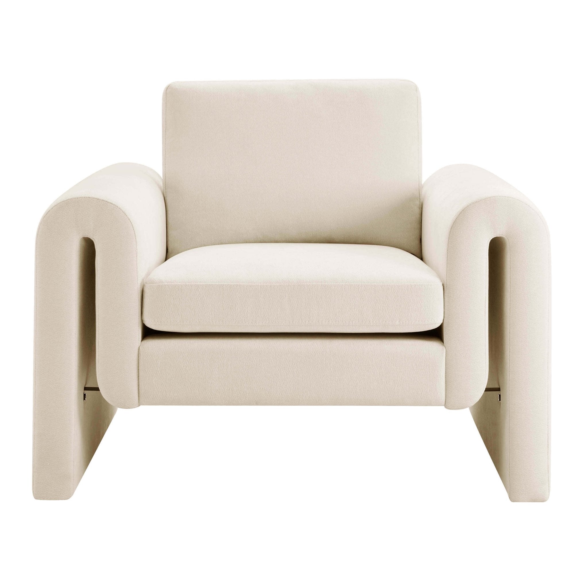 Dusklia - Marseille Armchair - Chenille Ivory