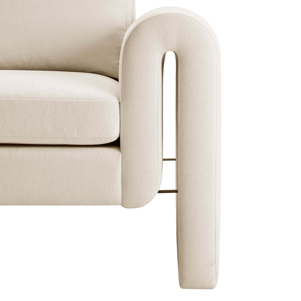 Dusklia - Marseille Armchair - Chenille Ivory