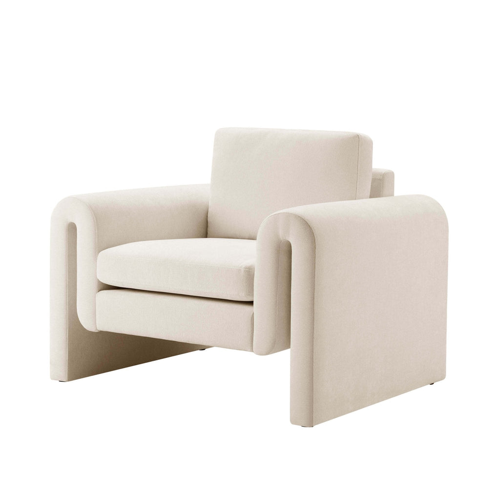 Dusklia - Marseille Armchair - Chenille Ivory