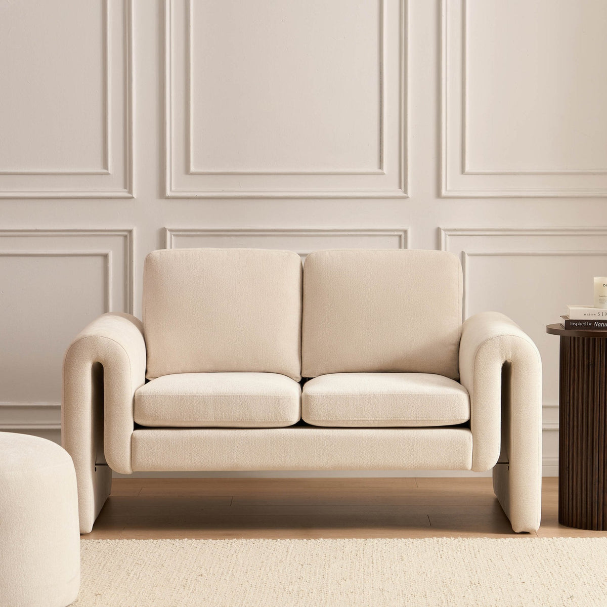 Dusklia - Marseille Small 2 Seater Sofa - Chenille Ivory