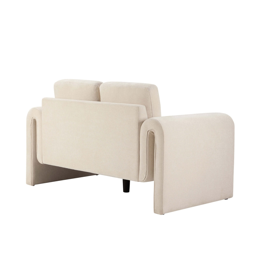 Dusklia - Marseille Small 2 Seater Sofa - Chenille Ivory