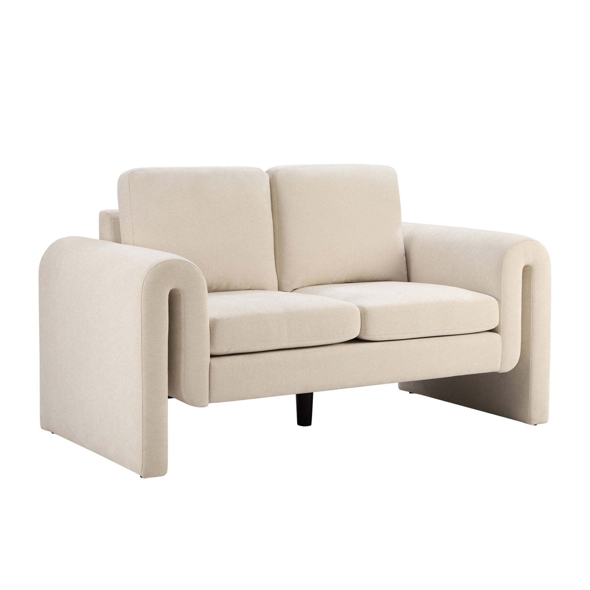 Dusklia - Marseille Small 2 Seater Sofa - Chenille Ivory