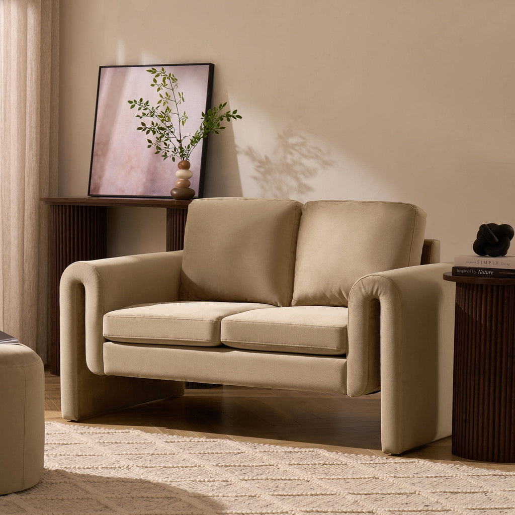 Dusklia - Marseille Small 2 Seater Sofa - Latte