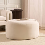 Dusklia - Marseille Pouffe - Chenille Ivory