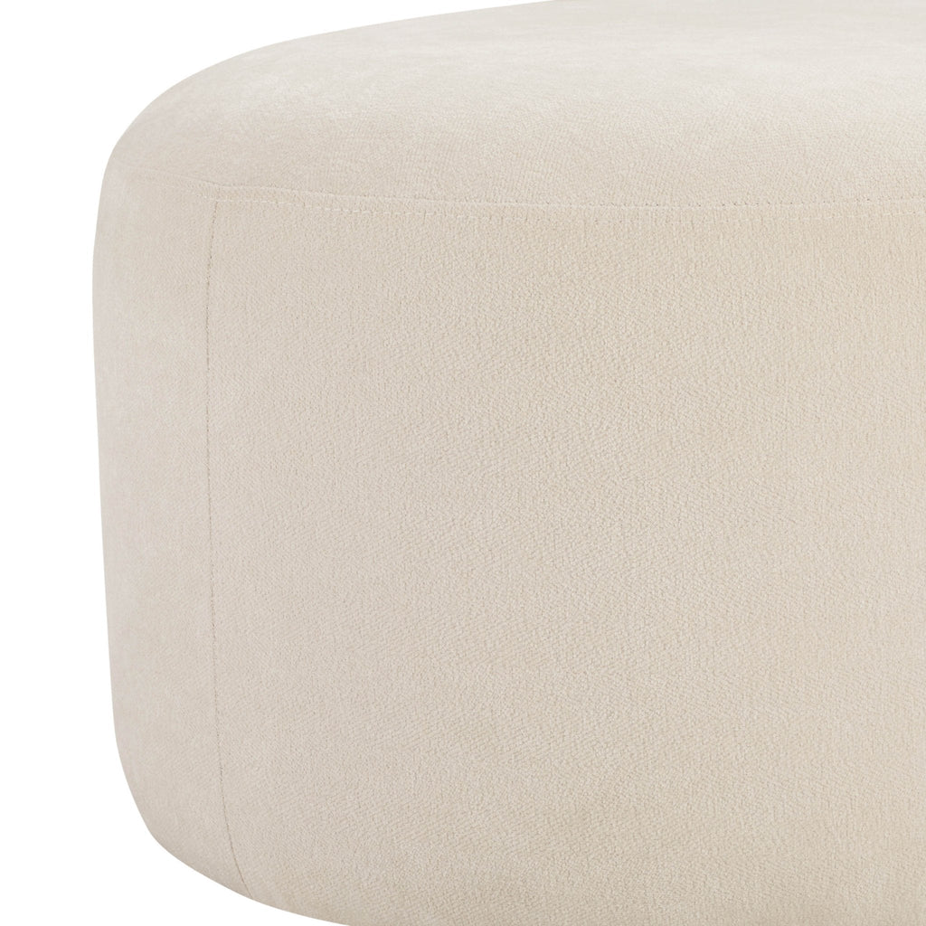 Dusklia - Marseille Pouffe - Chenille Ivory