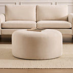 Dusklia - Marseille Pouffe - Chenille Ivory