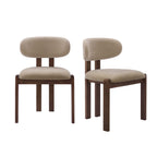 Dusklia - Matty Set of 2 Dining Chairs - Chenille Oatmeal